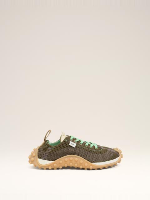 AMI Paris GREEN MESH LOW TOP MIRAGE SNEAKERS