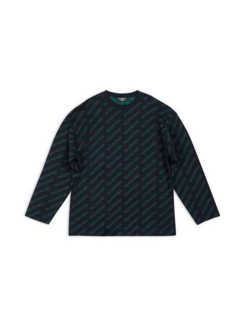 Men's Mini Allover Logo Sweater in Blue