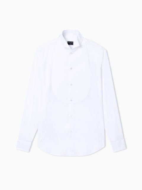 GIORGIO ARMANI Icon tuxedo shirt in cotton poplin