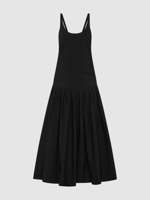 ST. AGNI Relaxed Pleat Dress - Black