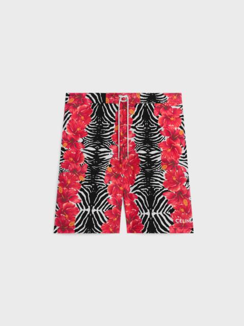 CELINE swim shorts with celine print in nylon