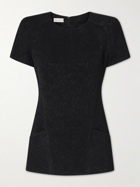 Dries Van Noten Matelassé Floral-jacquard Top