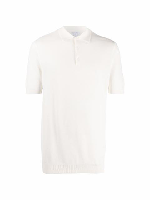 short-sleeved cotton polo shirt