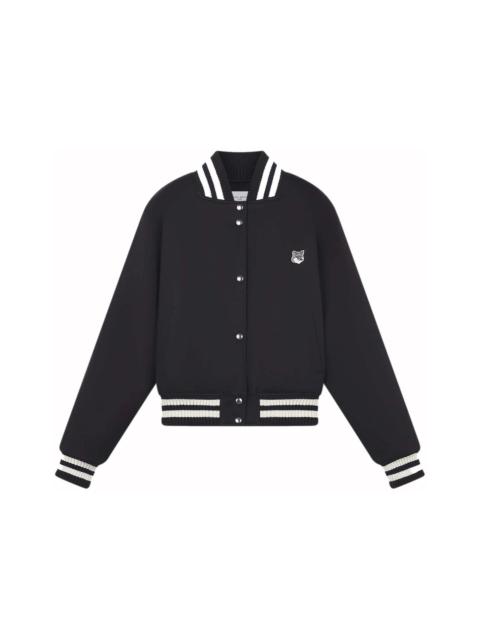 Maison Kitsuné Maison Kitsune Cotton Satin Grey Teddy Blouson Black