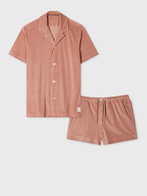 Women's Peach Towelling Lounge Set
