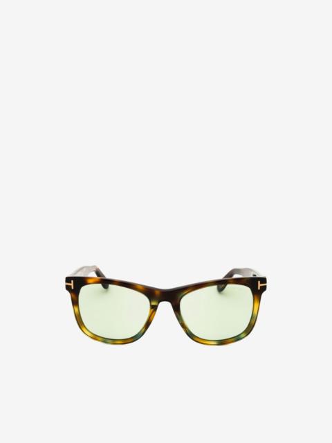 TOM FORD tortoiseshell-effect rectangle-frame sunglasses