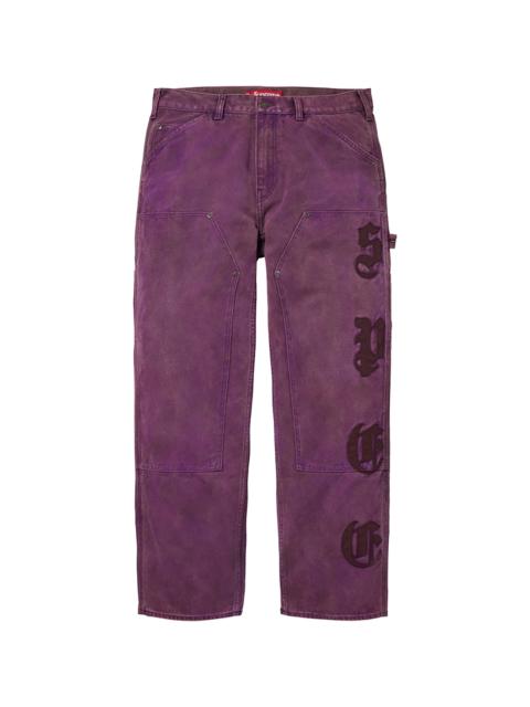 Supreme Leather Applique Double Knee Painter Pant "FW26 - Purple" SU28588