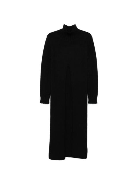 ワンピース Jil Sander Long Black Alpaca Turtleneck Dress Jil Sander LONG BLACK ALPACA TURTLENECK DRESS | netdressed