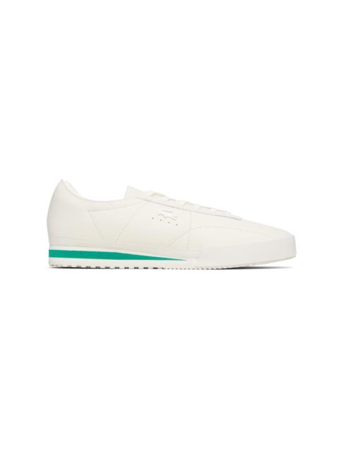 LACOSTE Off-White Aura Leather Sneakers
