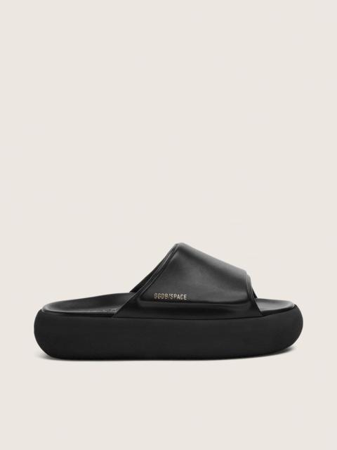 Golden Goose Men's Space-Star Slide slip-ons in black leather