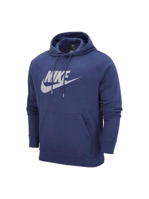 Nike front large logo hoodie 'Navy' DM1237-410