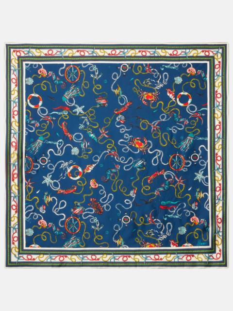 ALÉMAIS Printed silk twill scarf