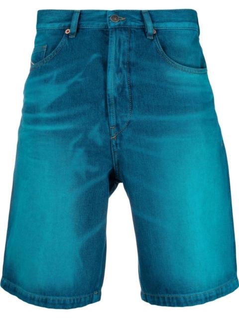 Diesel lasered-effect denim shorts