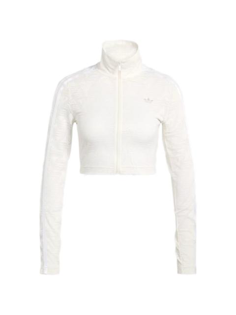 adidas zip striped sweatshirt