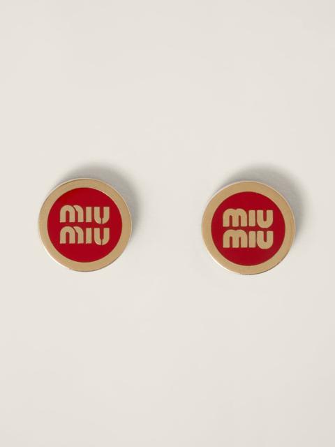 Miu Miu Enameled metal earrings
