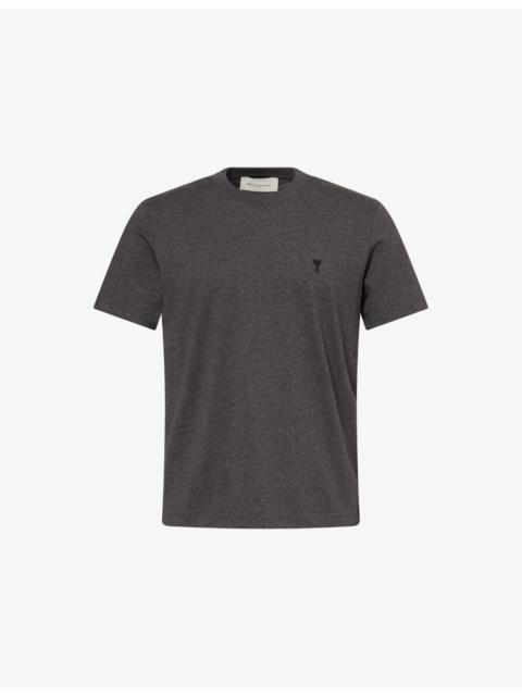 AMI Paris ADC Logo-Embroidered Cotton-Jersey T-Shirt