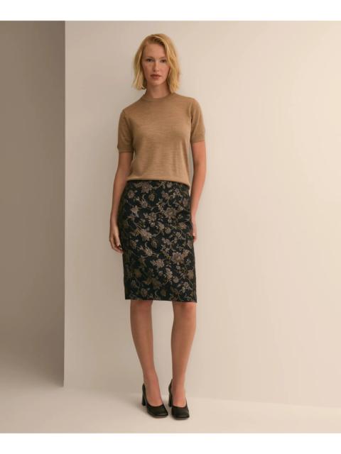 Brooks Brothers Shimmer-Brocade Skirt