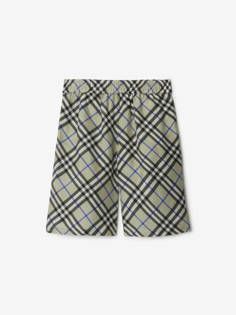 Burberry Check Silk Shorts