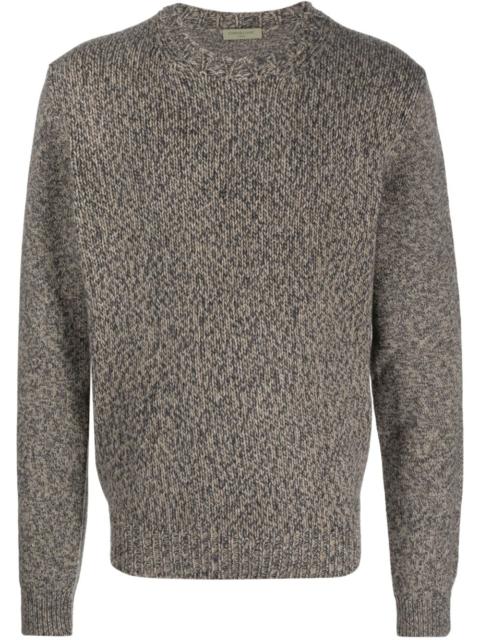 CORNELIANI mélange-knit crew-neck jumper