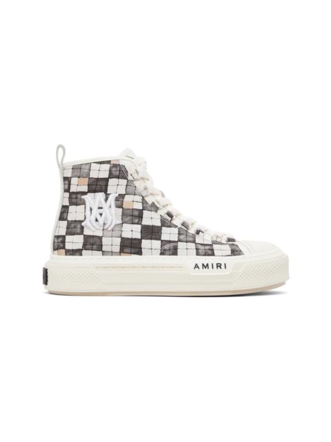 AMIRI Gray & White Checkered Court Hi Sneakers