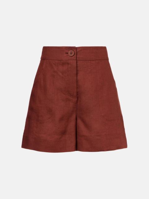 ERES high-rise linen shorts