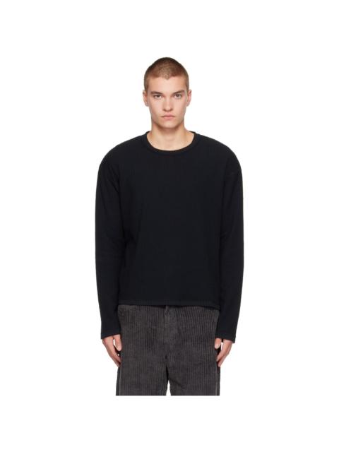 mfpen Black Reverse Rib Sweater