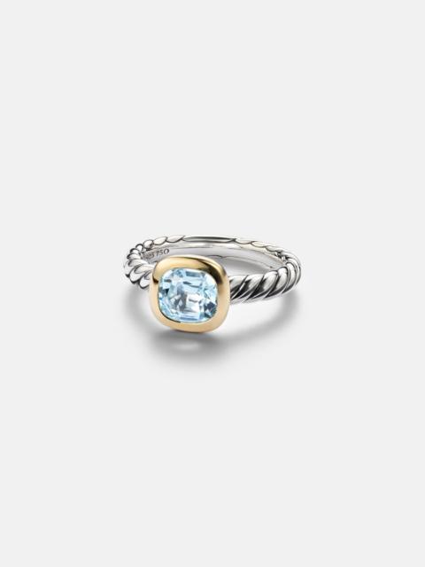 DAVID YURMAN DY Mercer® sterling silver and 18kt gold ring with topaz