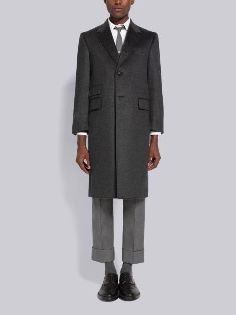 grosgrain-tab cashmere coat