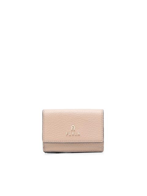 FURLA tri-fold logo-plaque wallet