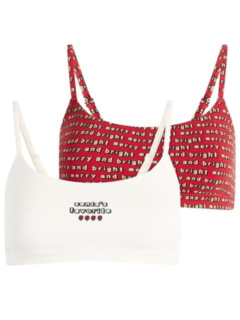 SKIMS SKIMS x CPFM Cotton Jersey Scoop Bralette 2-Pack