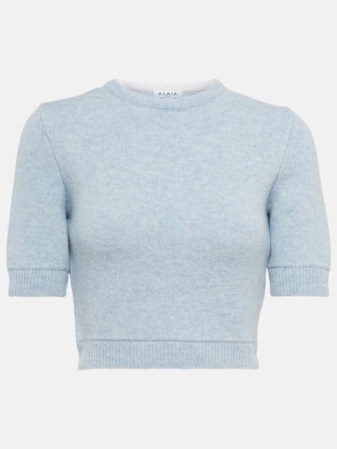 Wool crop sweater