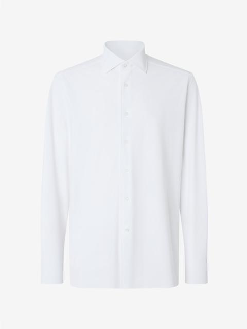 CORNELIANI White bi-elastic fabric shirt