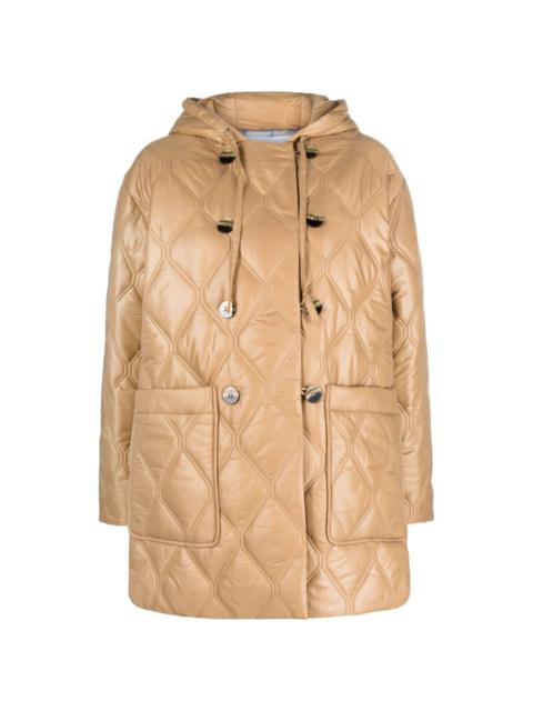 GANNI quilted hooded jacket