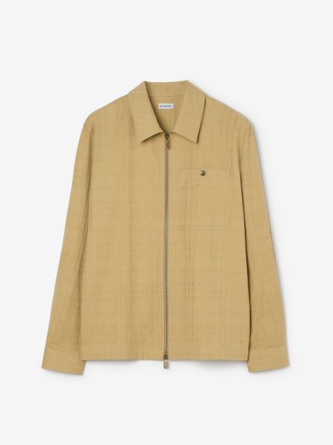 Burberry Check Cotton Zip Overshirt