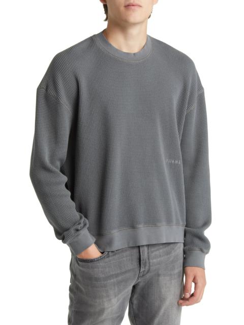 FRAME Waffle Knit Cotton Sweatshirt