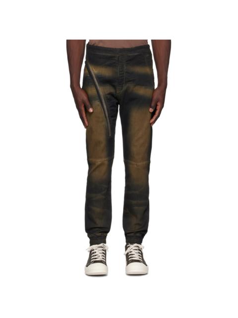 Rick Owens DRKSHDW bleached 효과 슬림 컷 청바지