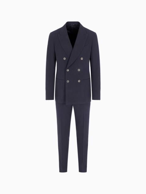 GIORGIO ARMANI Napoli Line linen canvas double-breasted suit