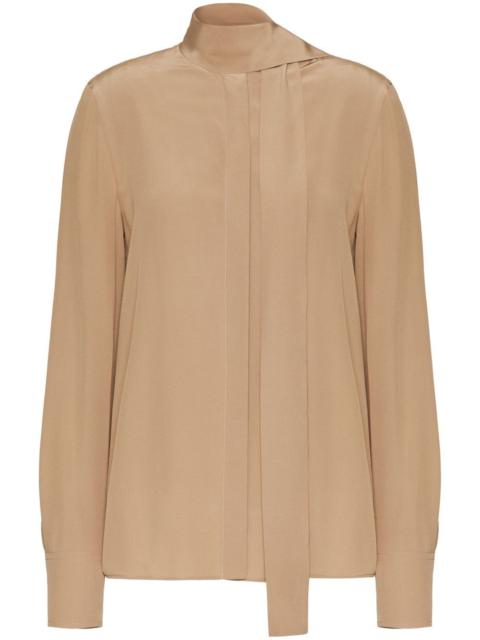 Valentino scarf-detail silk blouse