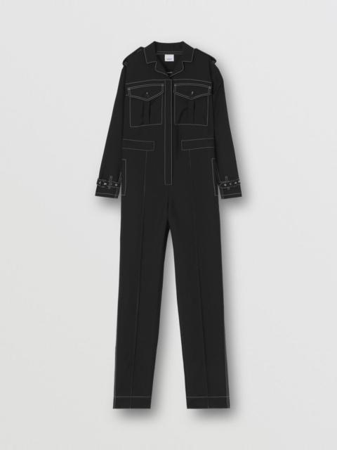 Burberry Long-sleeve Mohair Wool Jumpsuit