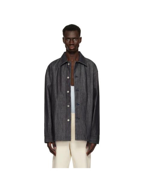 Jil Sander Blue Oversized Denim Overshirt