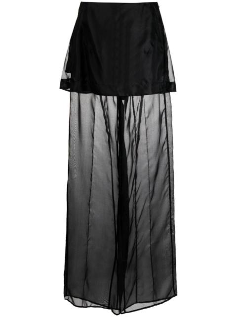 Kiko Kostadinov silk sheer layered trousers