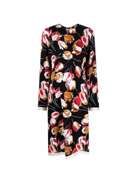 Marni abstract-print long-sleeve dress