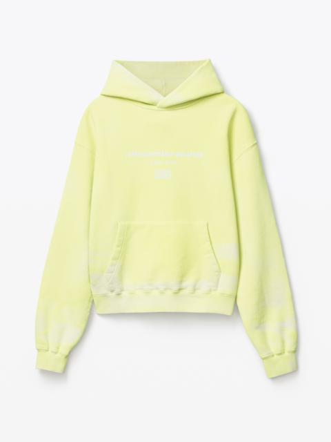 Alexander Wang GARMENT DYED HOODIE IN TERRY