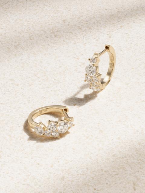 SYDNEY EVAN 14-karat Gold Diamond Hoop Earrings