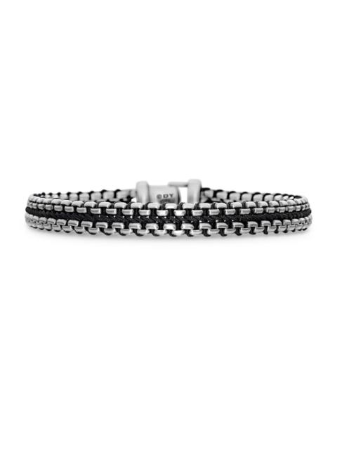 DAVID YURMAN Men's Woven Box Chain Bracelet in Sterling Silver - Black