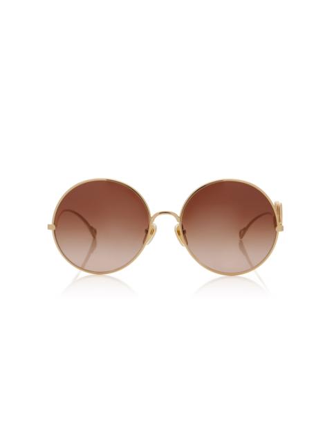 Chloé Chloé Iconic Round-Frame Metal Sunglasses brown