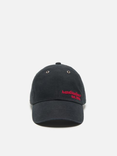 Acne Studios Waxed logo cap - Evening blue