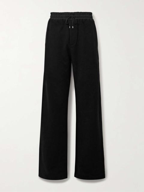 SAINT LAURENT Wide-Leg Cotton-Jersey Sweatpants
