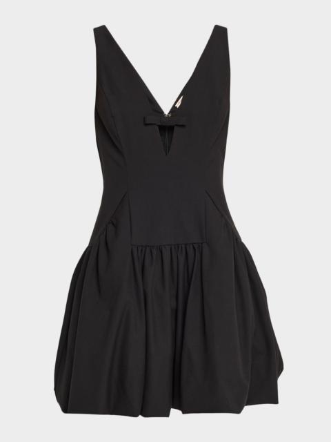 Cult Gaia Blaise Fit and Flare Bow Mini Dress