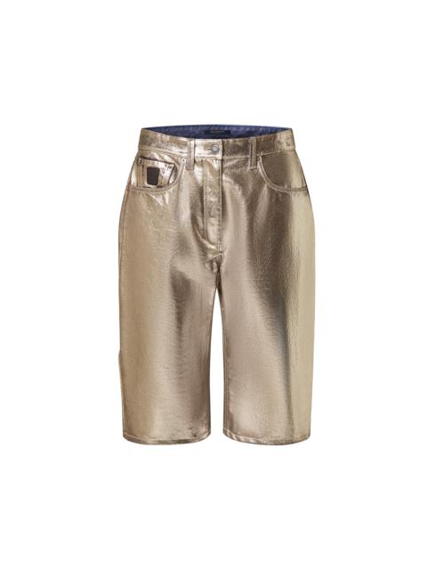 Louis Vuitton Metallized Denim Bermuda Shorts